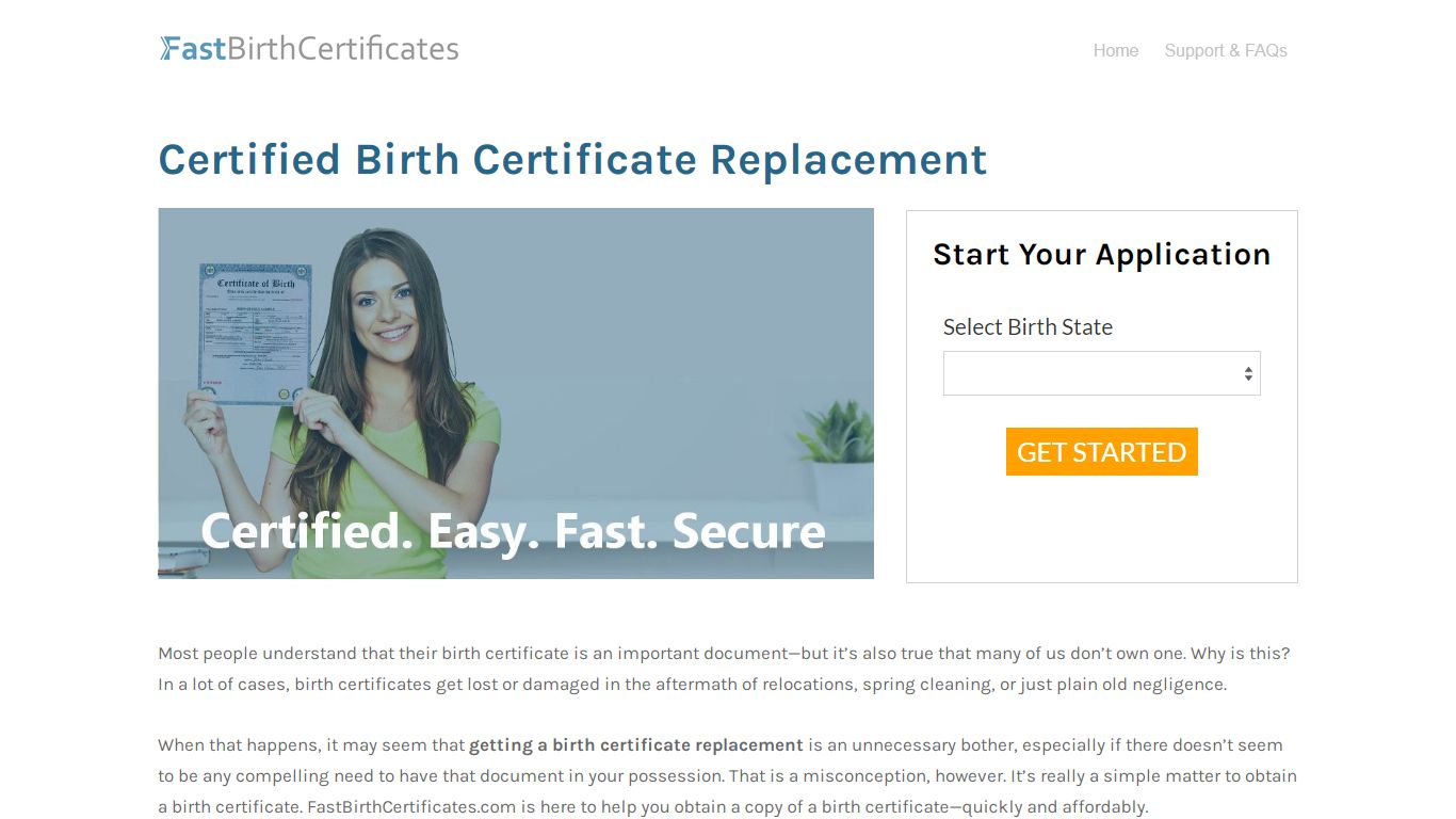 How to Get a Birth Certificate Replacement | Fastbirthcertificates.com